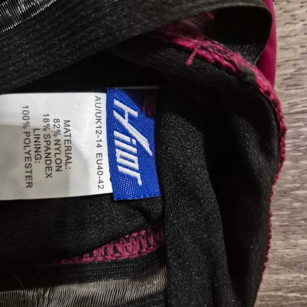 Women's Hilor‎ Magenta & Black One Piece Swimsuit M - Picture 8 of 8